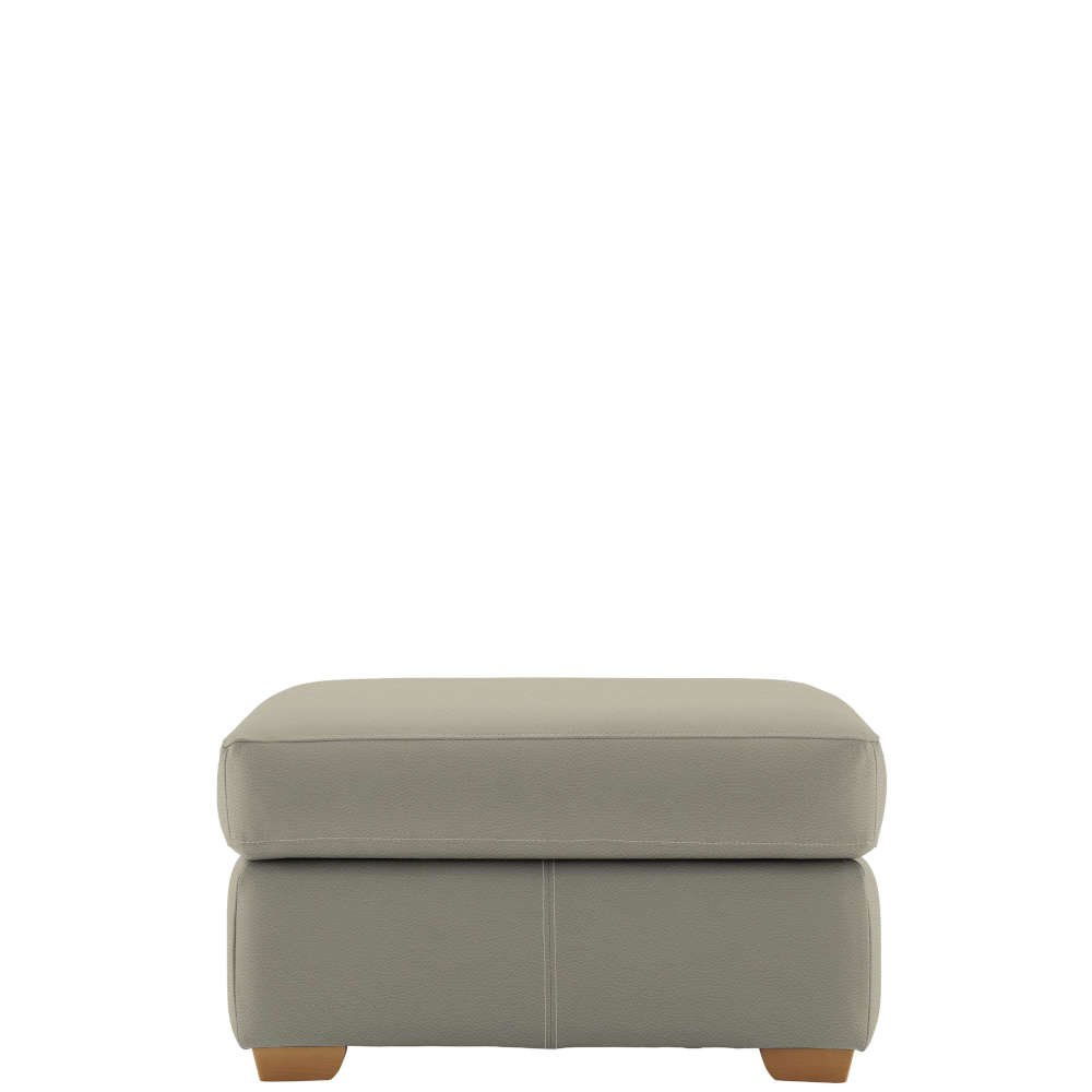 G Plan Chadwick Leather Footstool With Wooden Feet Francis of Malvern